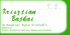 krisztian bajkai business card